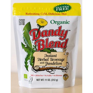 156 Cup Bag of Certified Organic Dandy Blend Instant Herbal Beverage with Dandelion, 11 oz. (312g) Bag