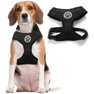 BINGPET Soft Mesh Dog Harness Pet Walking Vest Puppy Padded Harnesses Adjustable
