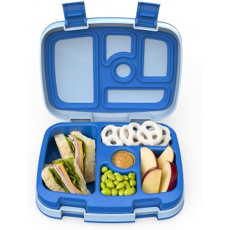 Bentgo® Kids Children’s Lunch Box - Leak-Proof, 5-Compartment Bento-Style Kids Lunch Box - Ideal Portion Sizes for Ages 3 to 7 - BPA-Free, Dishwasher Safe, Food-Safe Materials (Blue)