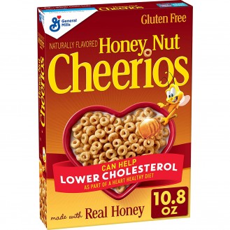 Cheerios Breakfast Cereal, Honey Nut Cheerios with Oats, Gluten Free, 10.8 oz