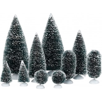 Department 56 Accessories for Villages Bag-O-Frosted Topiaries Tree