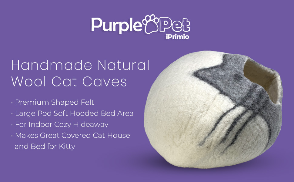 100-Natural-Wool-Large-Cat-Cave---Handmade-Premium-Shaped-Felt---Makes-Great-Covered-Cat-House-and-B-B07NQQ5PMJ